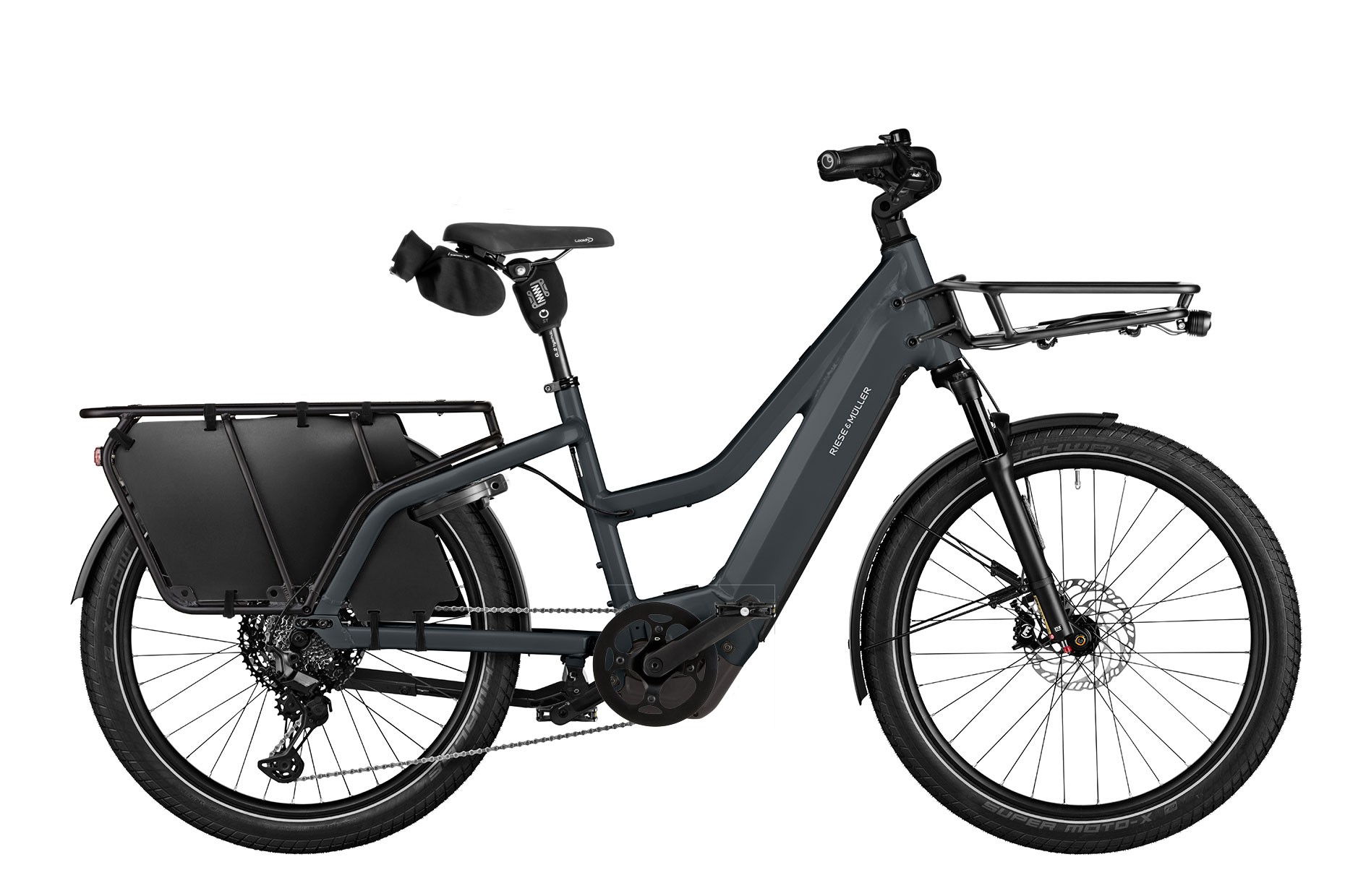 Riese and Mueller Multicharger3 Mixte touring in utility grey black matt