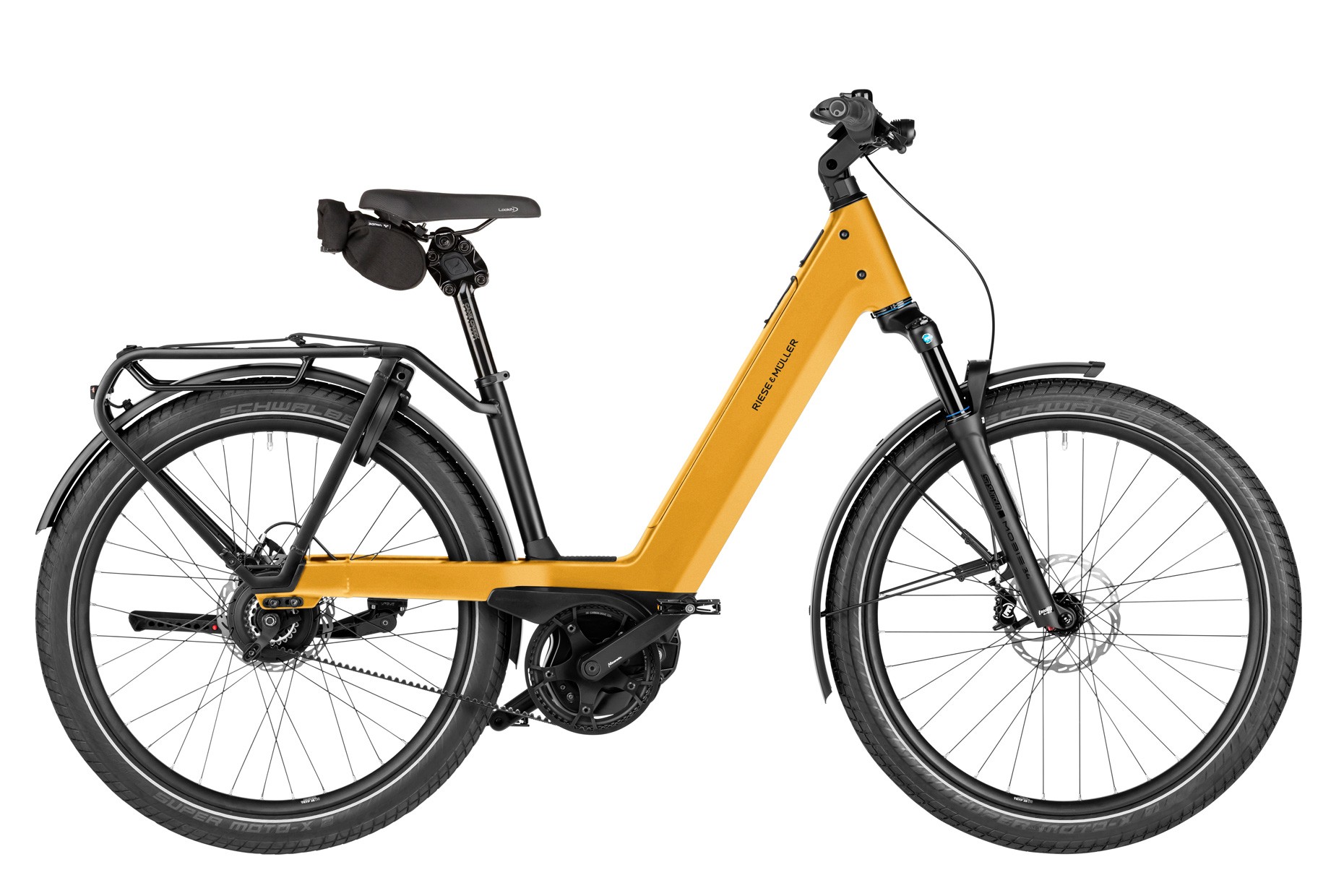 Riese & Müller Nevo5 vario in golden yellow medium frame