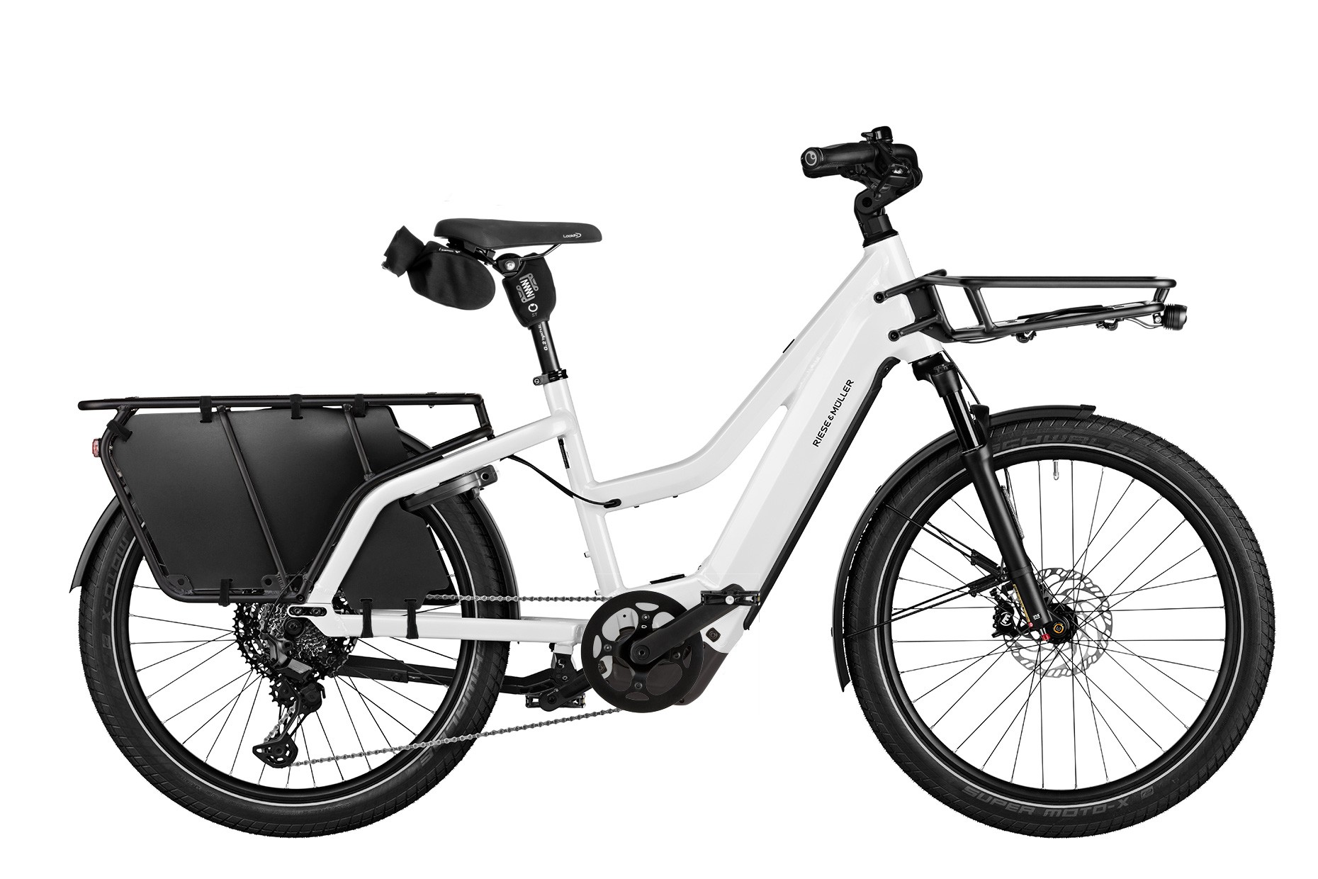 Riese & Müller Multicharger3 Mixte touring in pearl white black matt